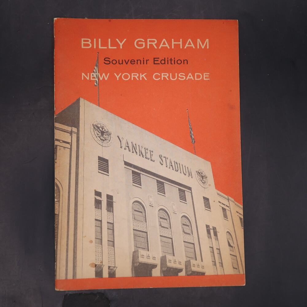Billy Graham New York Crusade Souvenir Program Yankee Stadium NYC 1957 Christian